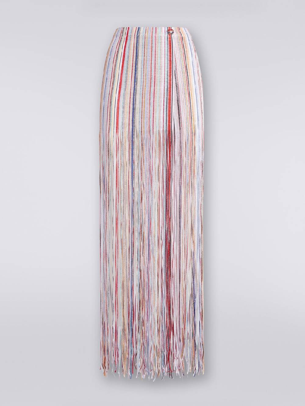 M Missoni Gonna lunga a portafoglio con frange e lurex In Linea