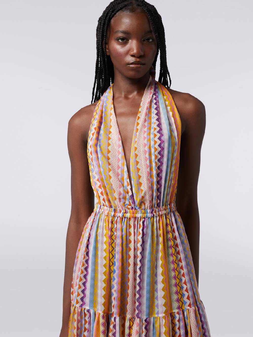 M Missoni Abito copricostume lungo in cotone e seta stampato Qualità