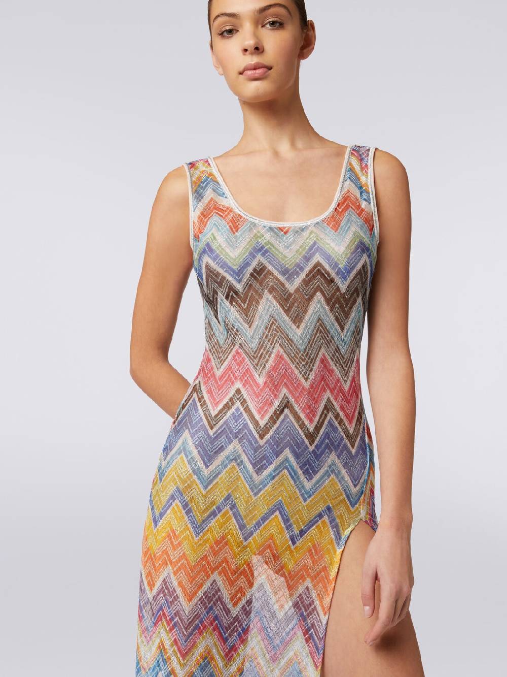 M Missoni Copricostume lungo stampa zig zag con lurex Pezzi Unici