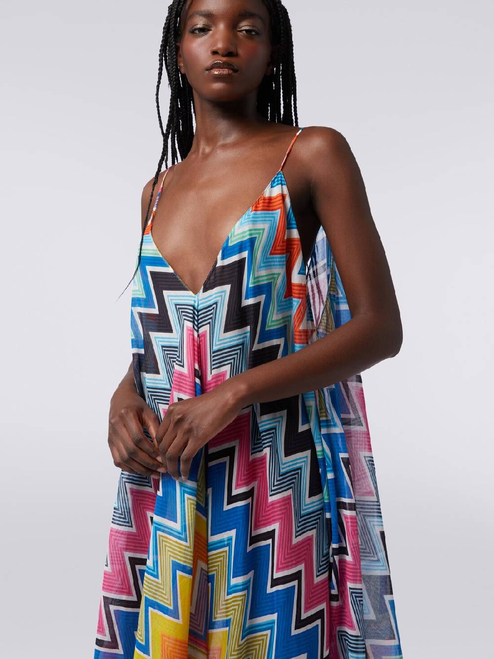 M Missoni Copricostume lungo taglio foulard in cotone e seta stampato Qualità Garantita