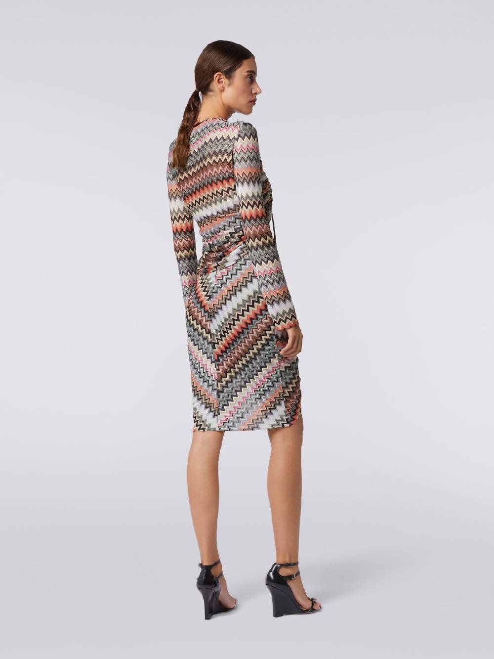 M Missoni Top a maniche lunghe zig zag con arricciatura e dettaglio cut-out Negozi Online