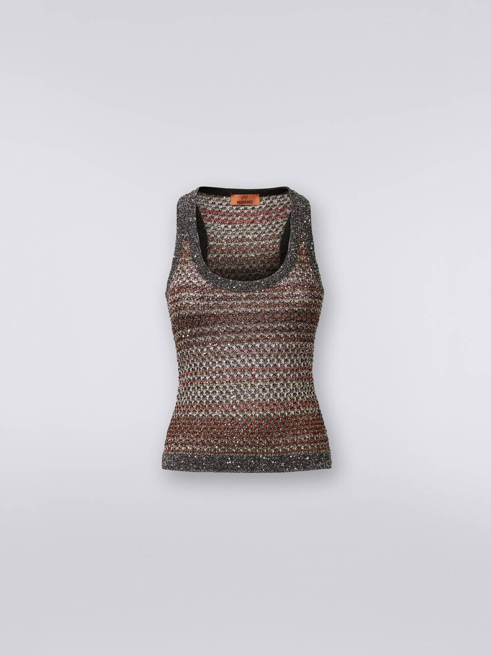 M Missoni Canottiera in maglia a rete con applicazione di paillettes Acquista Ora