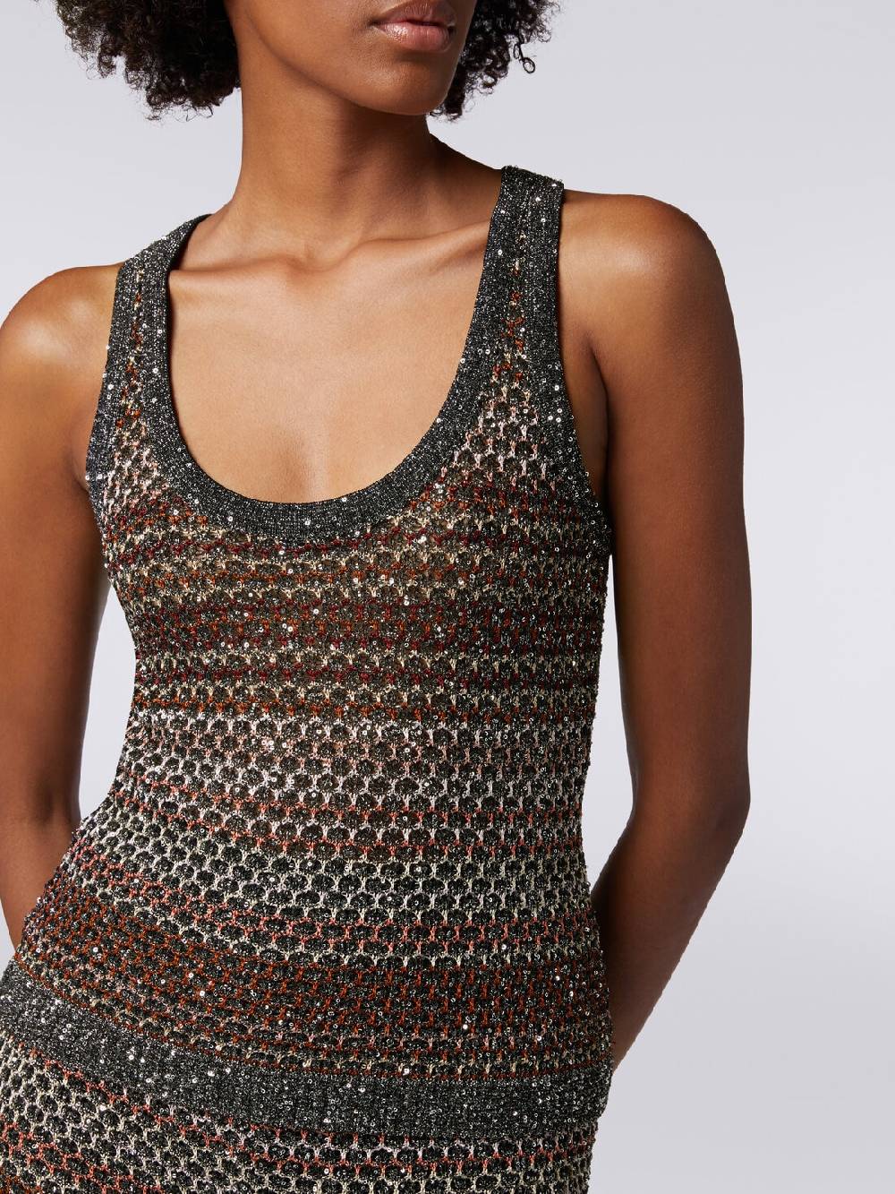 M Missoni Canottiera in maglia a rete con applicazione di paillettes Acquista Ora