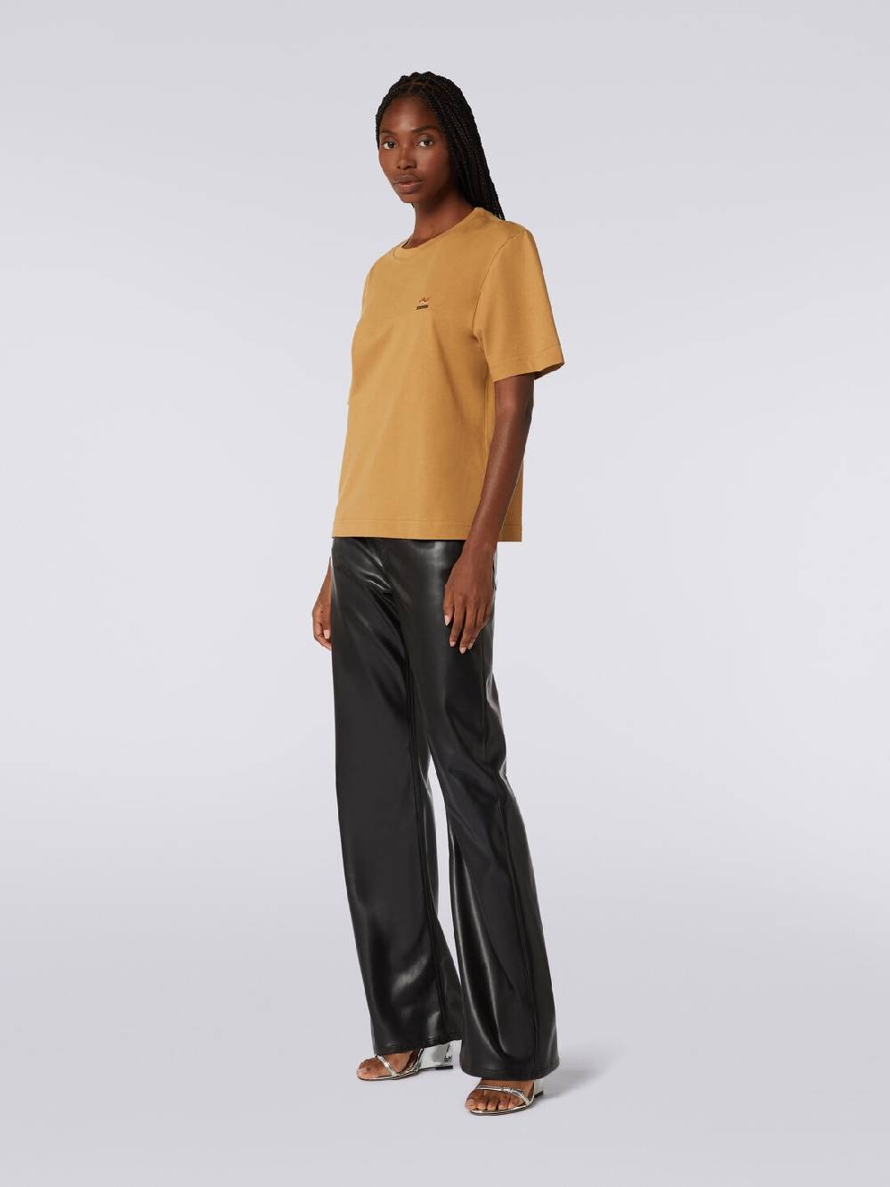 M Missoni T-shirt girocollo in cotone con ricamo e logo Consegna Veloce