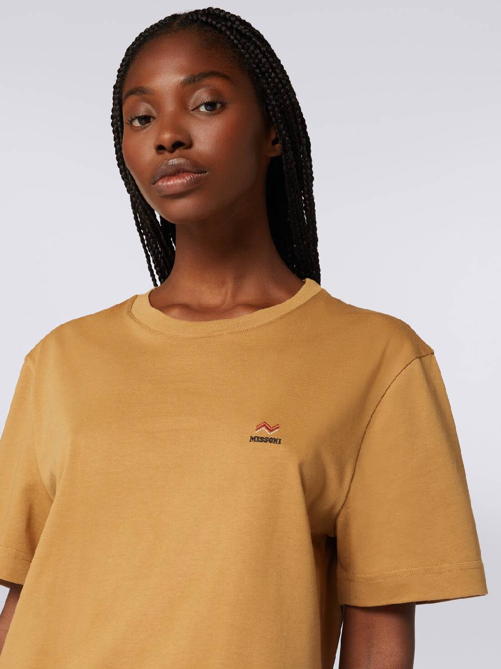 M Missoni T-shirt girocollo in cotone con ricamo e logo Consegna Veloce
