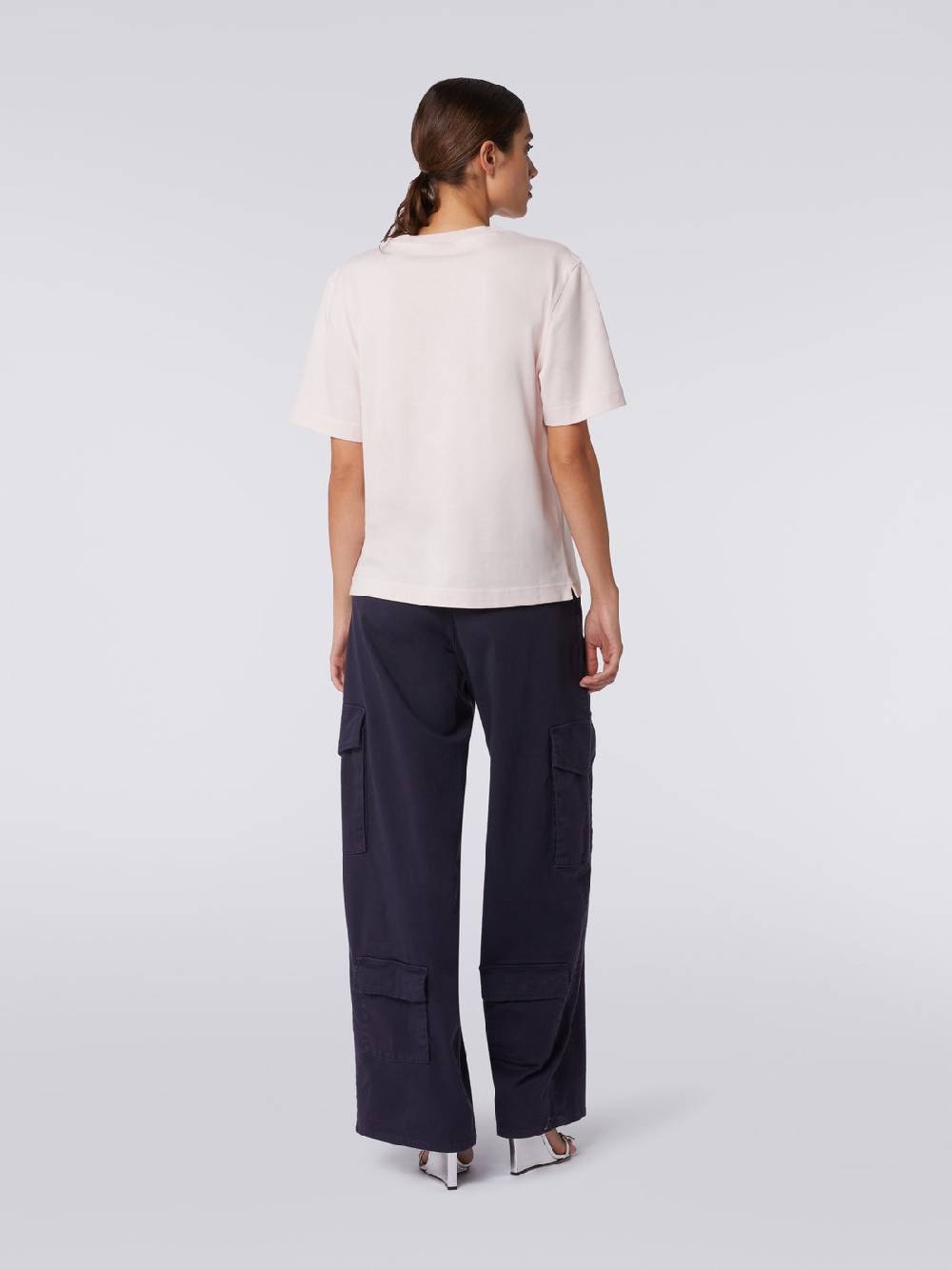 M Missoni T-shirt girocollo in cotone con ricamo e logo Shopping Online