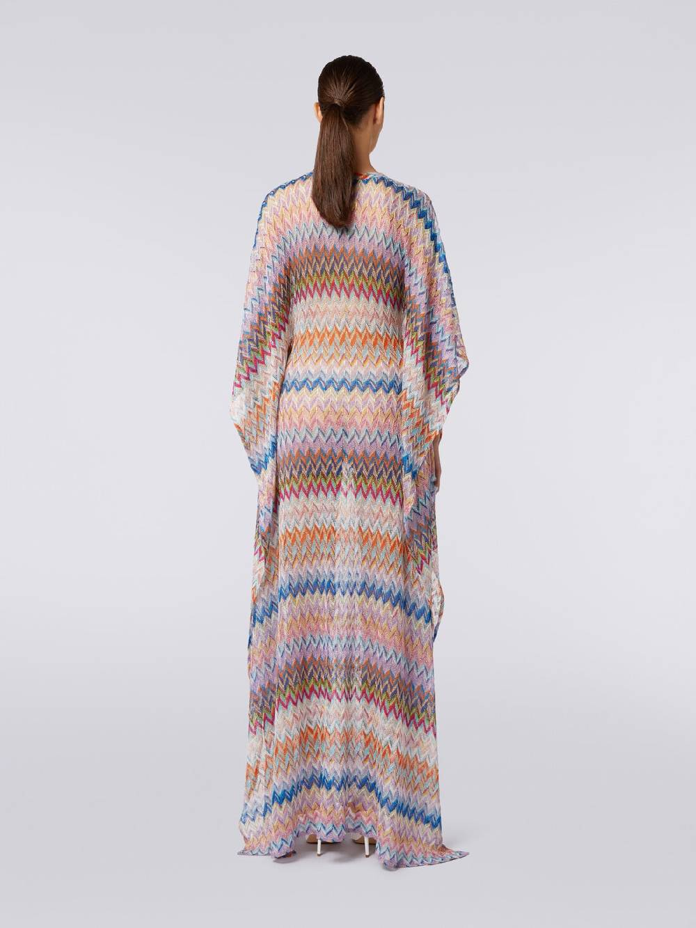 M Missoni Caftano copricostume lungo con scollo a V e lurex Prezzo Ridotto