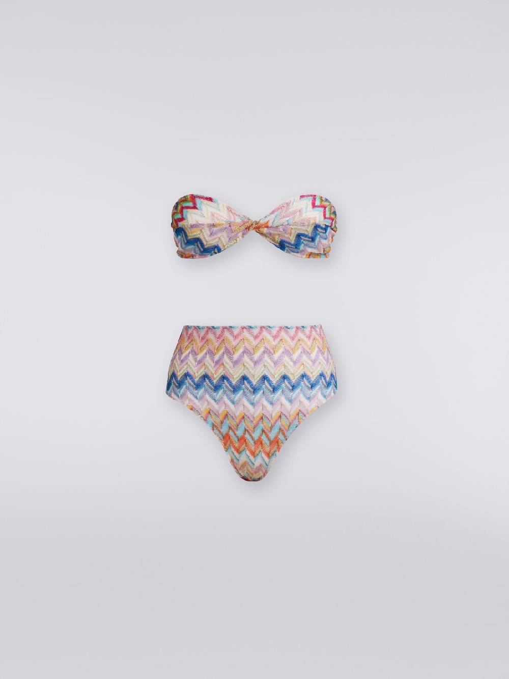 M Missoni Bikini in viscosa e lurex con top torchon e slip alto Convenienza