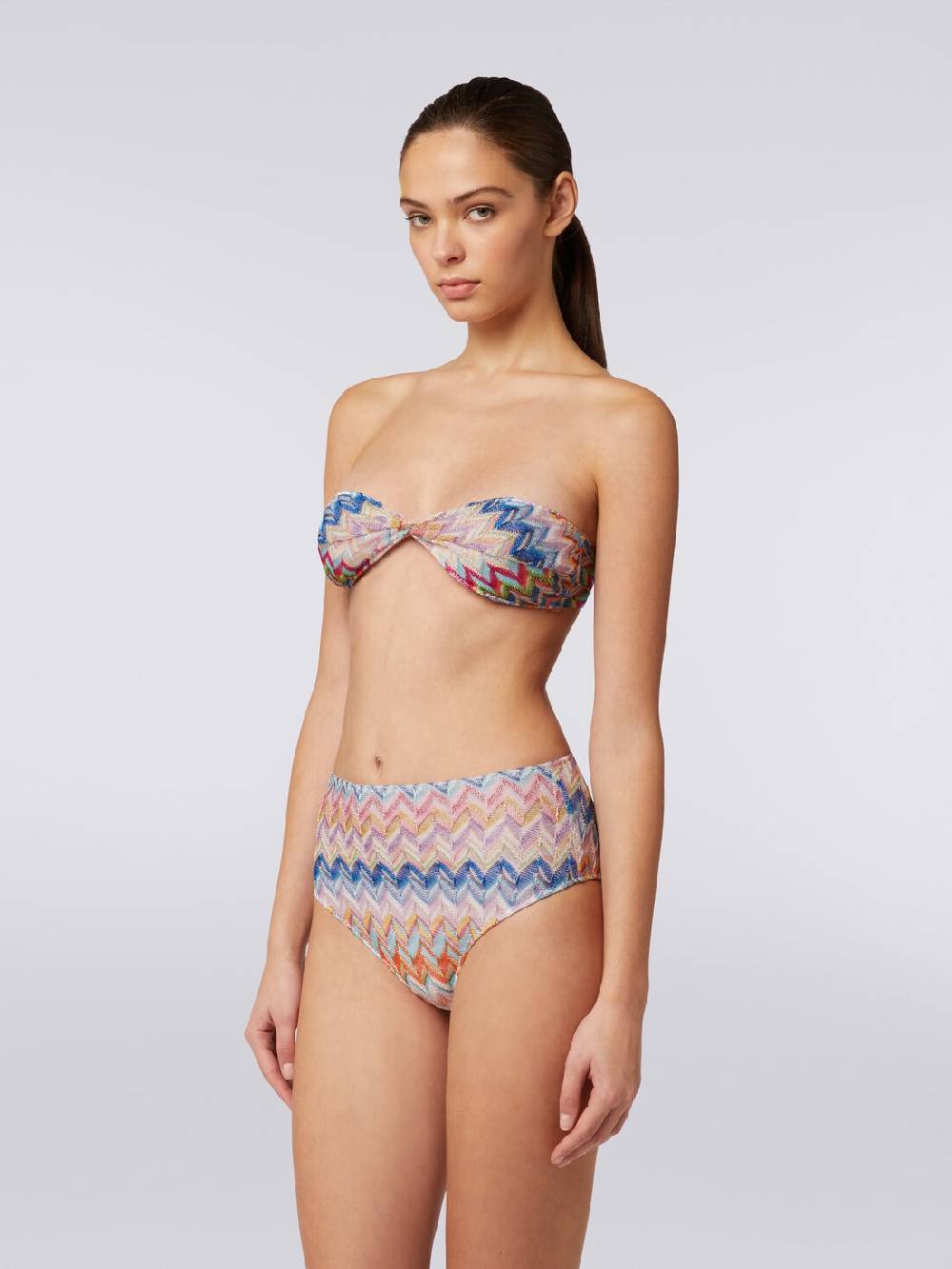 M Missoni Bikini in viscosa e lurex con top torchon e slip alto Convenienza
