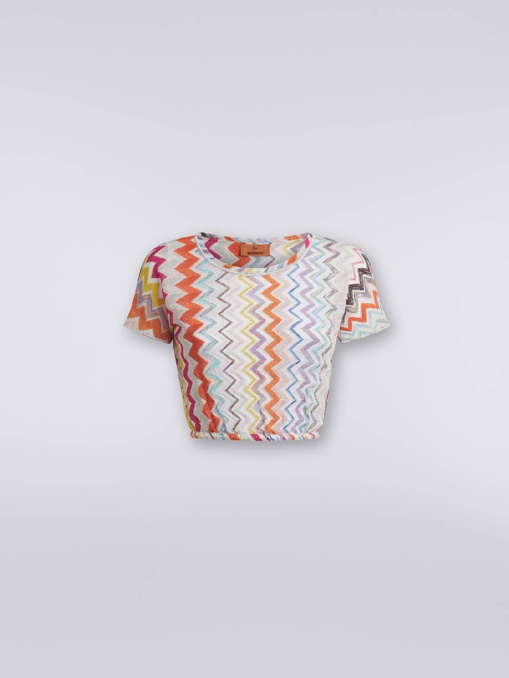 M Missoni Crop top in misto viscosa chevron con lurex Presa