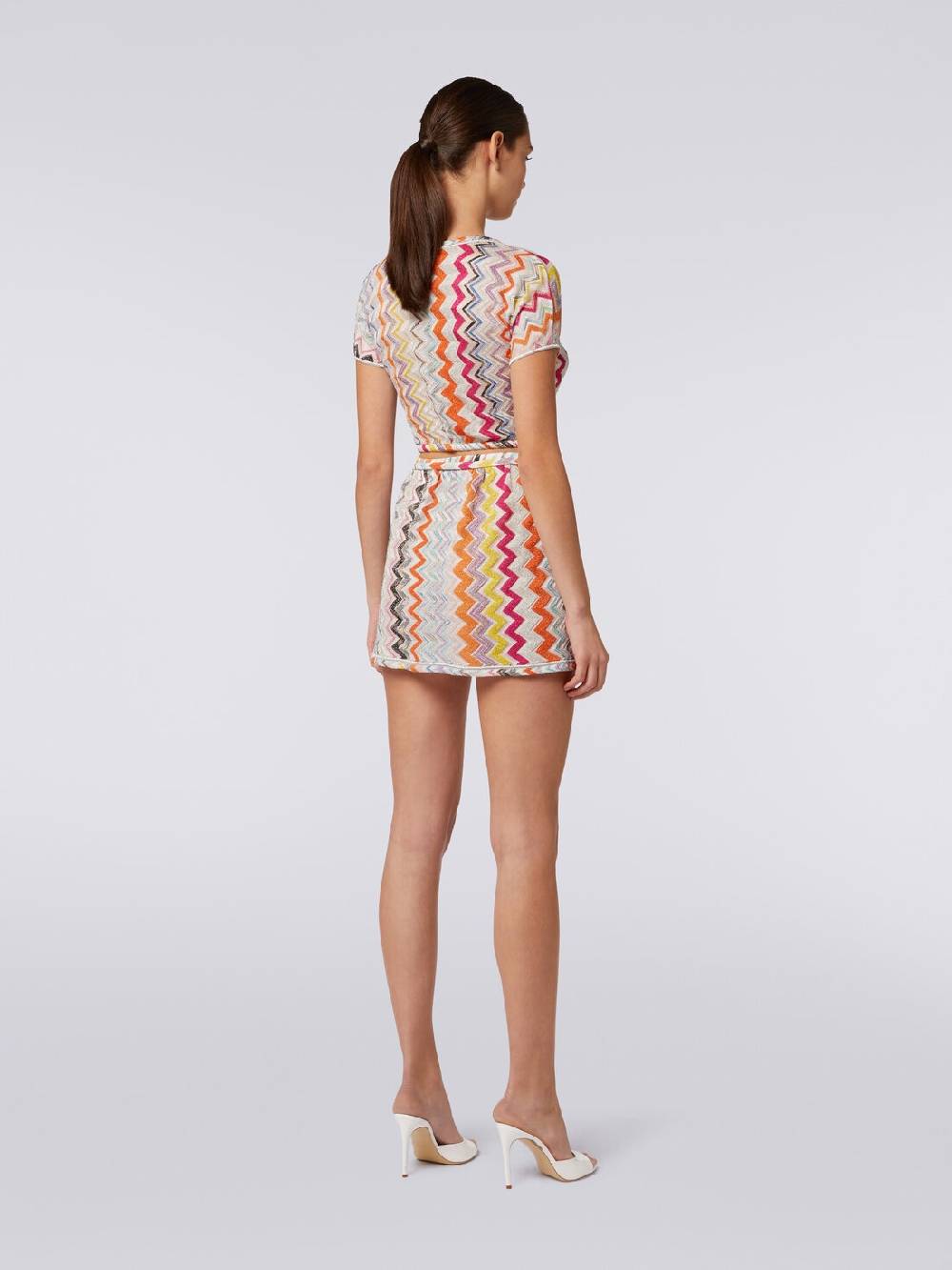 M Missoni Crop top in misto viscosa chevron con lurex Presa