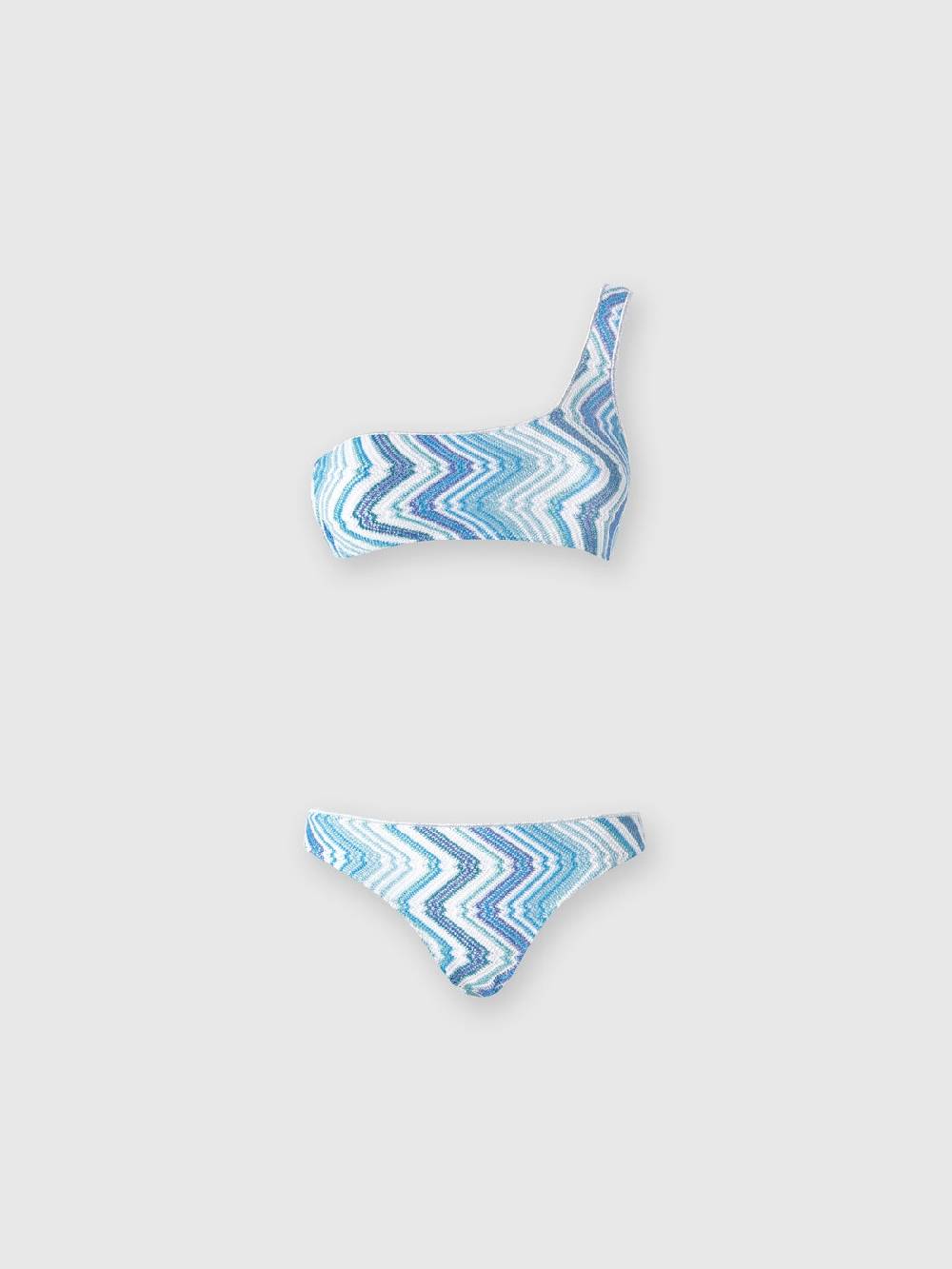 M Missoni Bikini monospalla in misto viscosa chevron con lurex Sconto