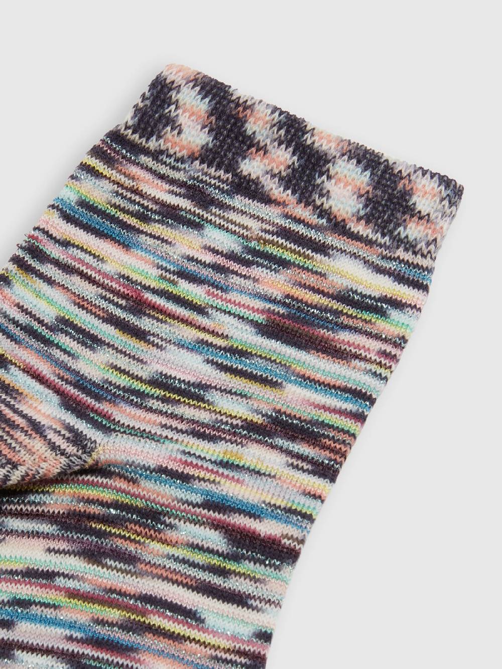 M Missoni Calze in maglia di cotone e viscosa fiammata In Vendita