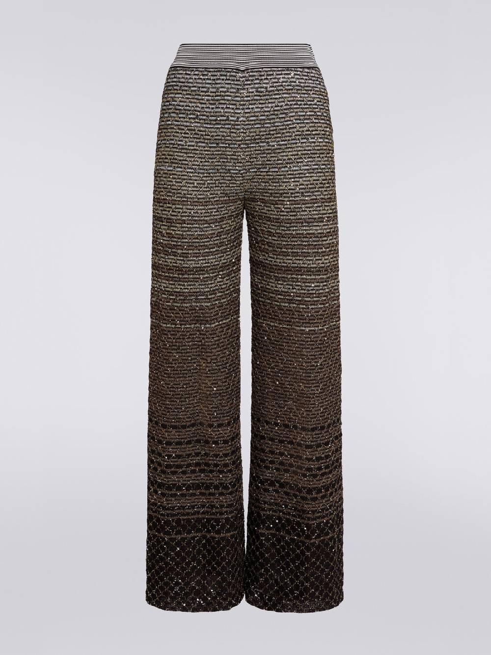 M Missoni Pantaloni in maglia dégradé con paillettes Spedizione gratuita