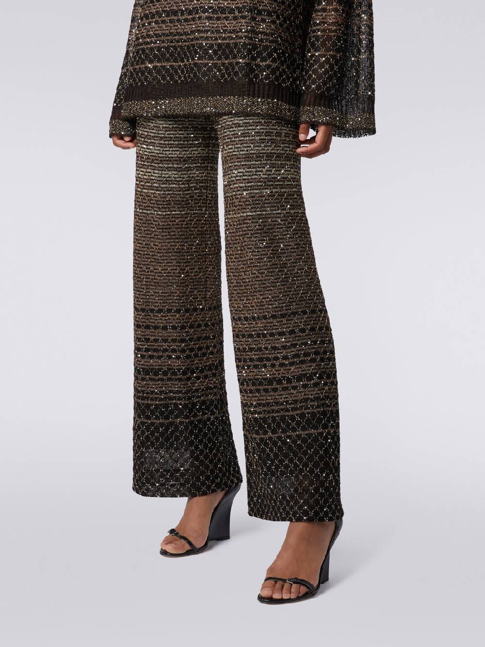 M Missoni Pantaloni in maglia dégradé con paillettes Spedizione gratuita
