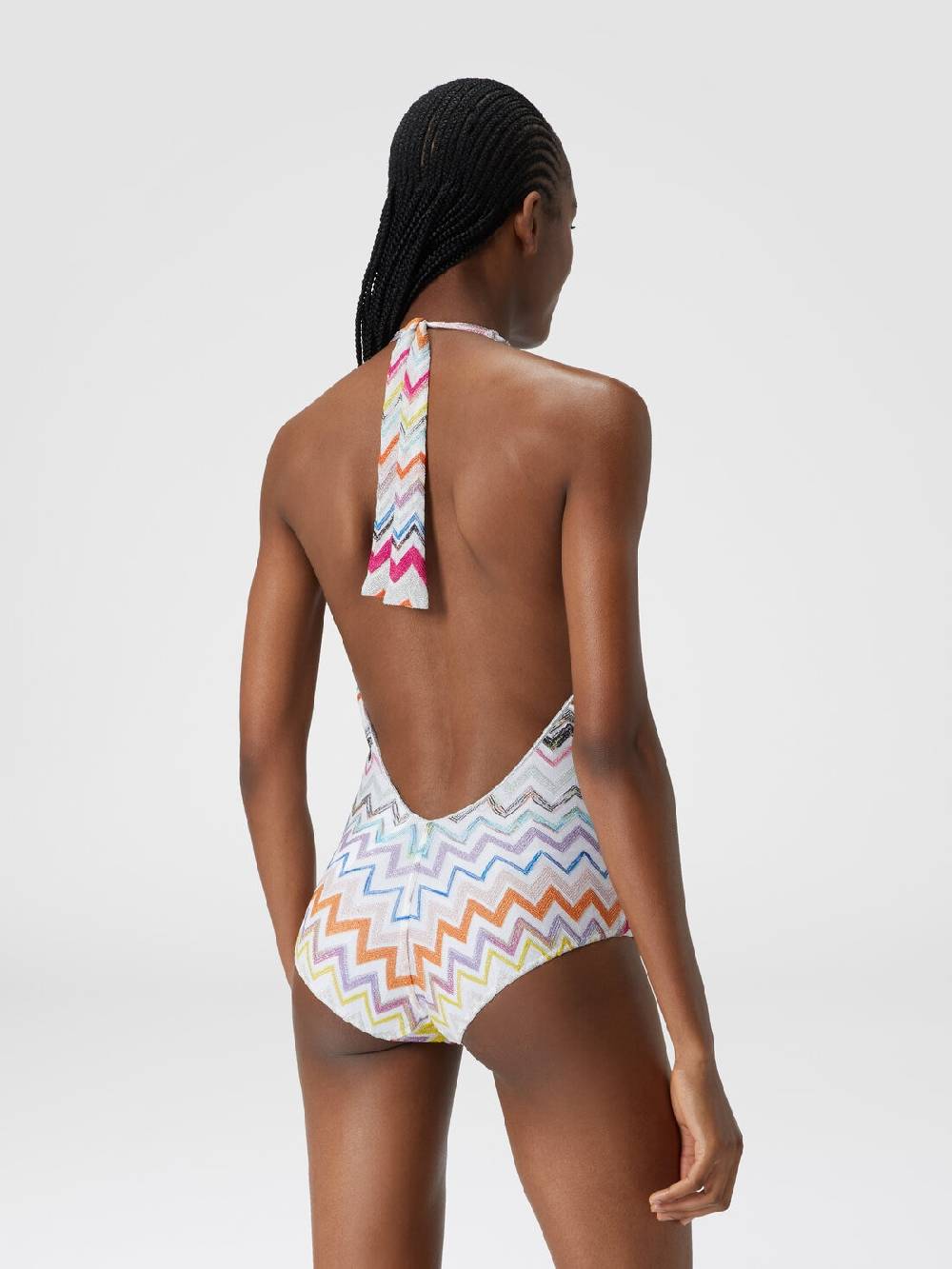 M Missoni Costume intero in viscosa zig zag con lurex Negozio online di fabbrica