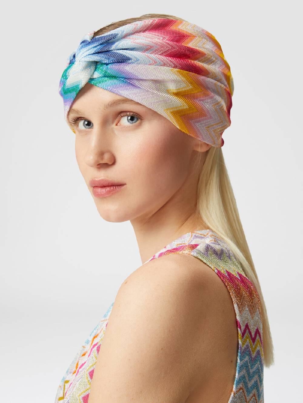 M Missoni Fascia in viscosa lamé chevron Offerta speciale