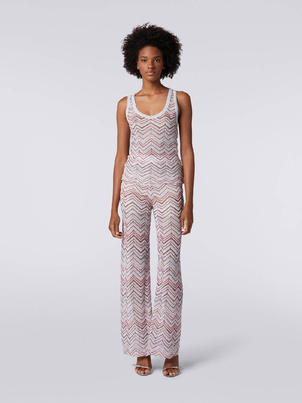 M Missoni Canottiera in maglia zig zag con lurex e paillettes Flash Sale