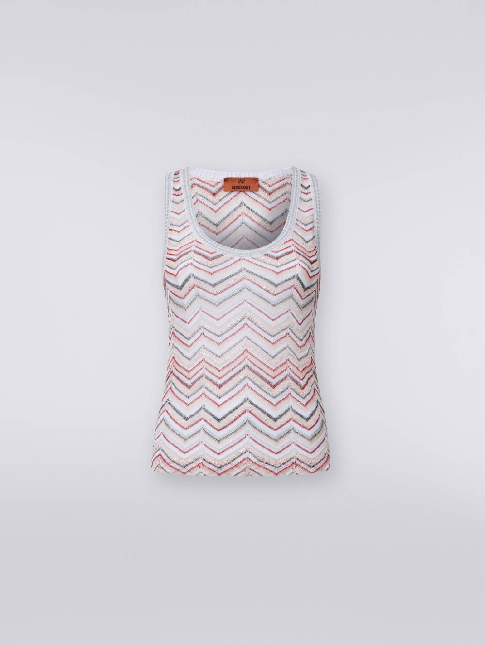 M Missoni Canottiera in maglia zig zag con lurex e paillettes Flash Sale