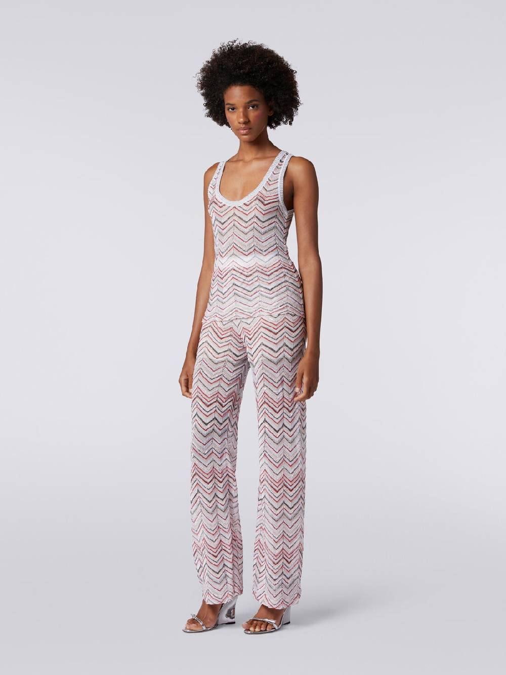 M Missoni Canottiera in maglia zig zag con lurex e paillettes Flash Sale