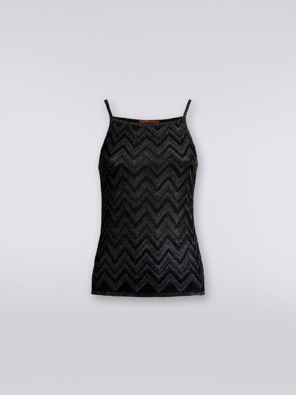 M Missoni Canottiera in maglia chevron lamé Fornitura limitata