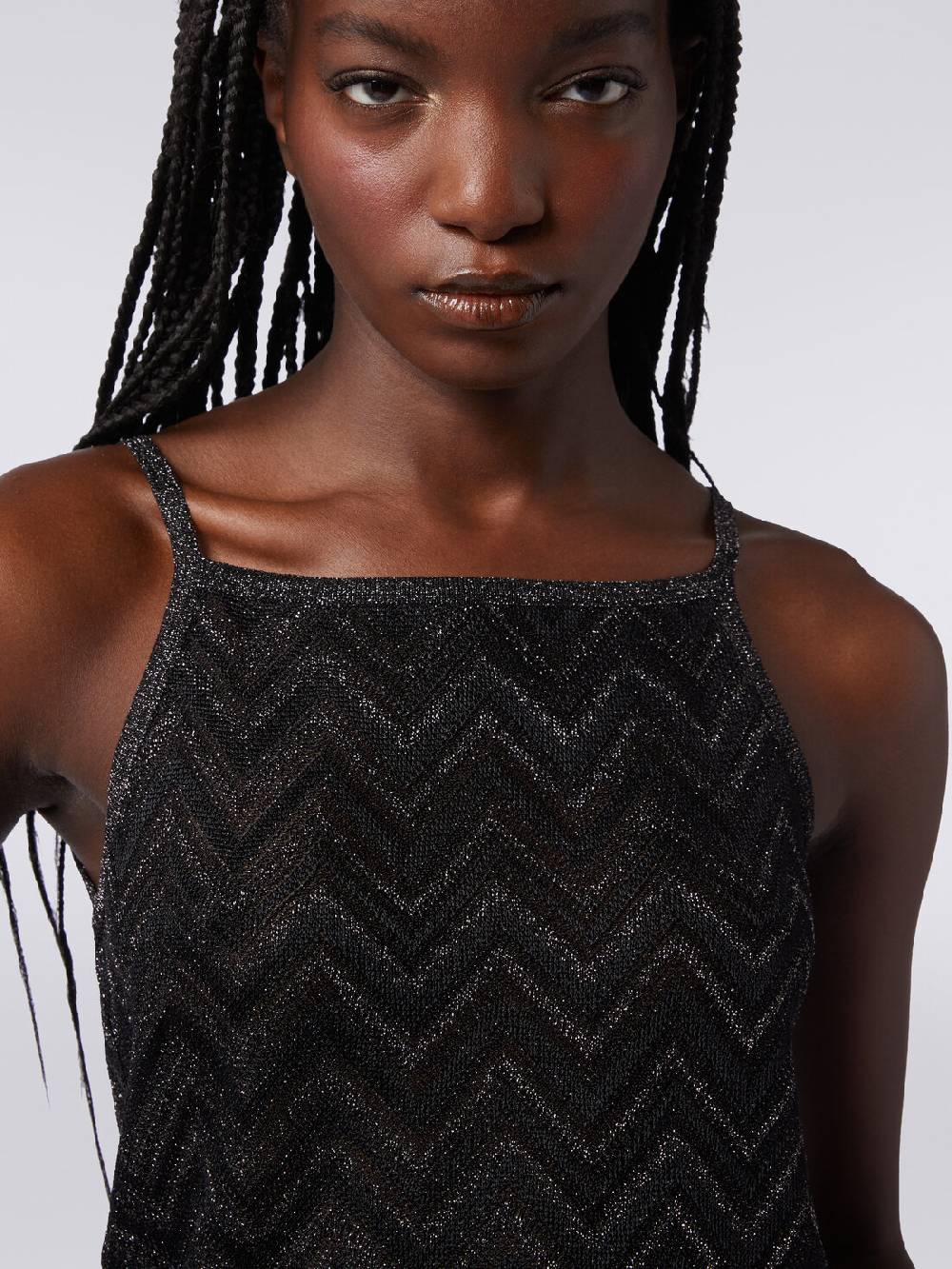 M Missoni Canottiera in maglia chevron lamé Fornitura limitata