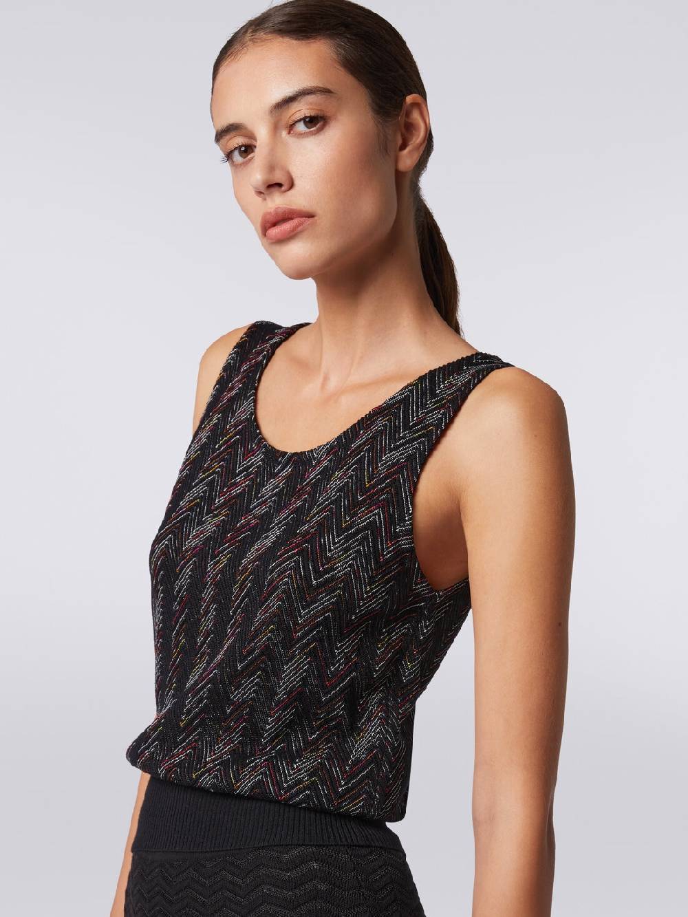 M Missoni Canottiera in maglia di lana viscosa zig zag Shopping online