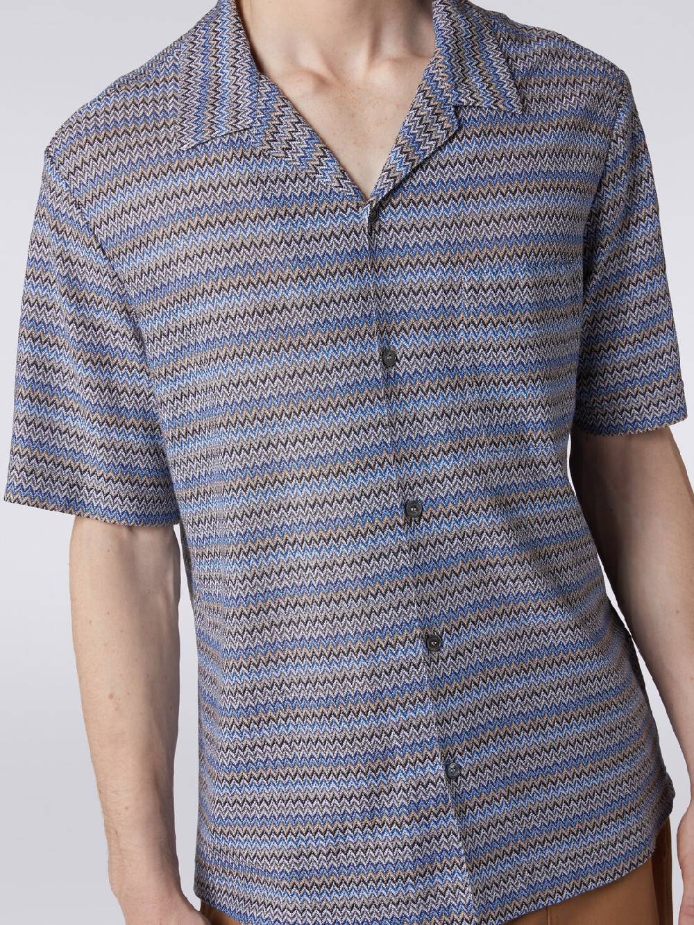 M Missoni Camicia a maniche corte modello bowling zig zag Vendite stagionali