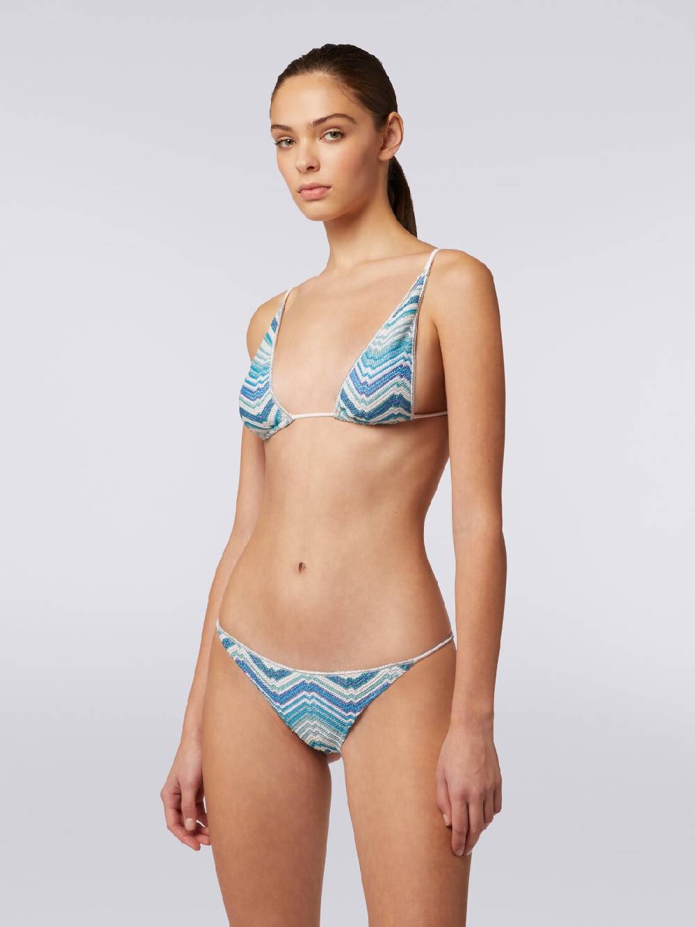 M Missoni Bikini in misto viscosa chevron con lurex Cyber Monday
