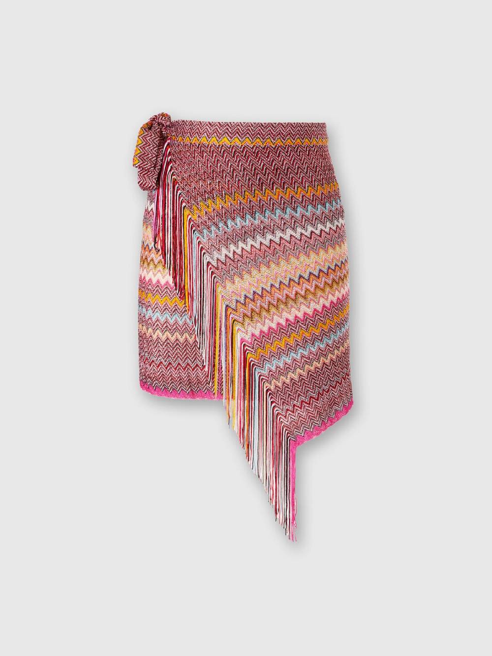 M Missoni Pareo in maglia di viscosa zig zag con frange Offerta natalizia