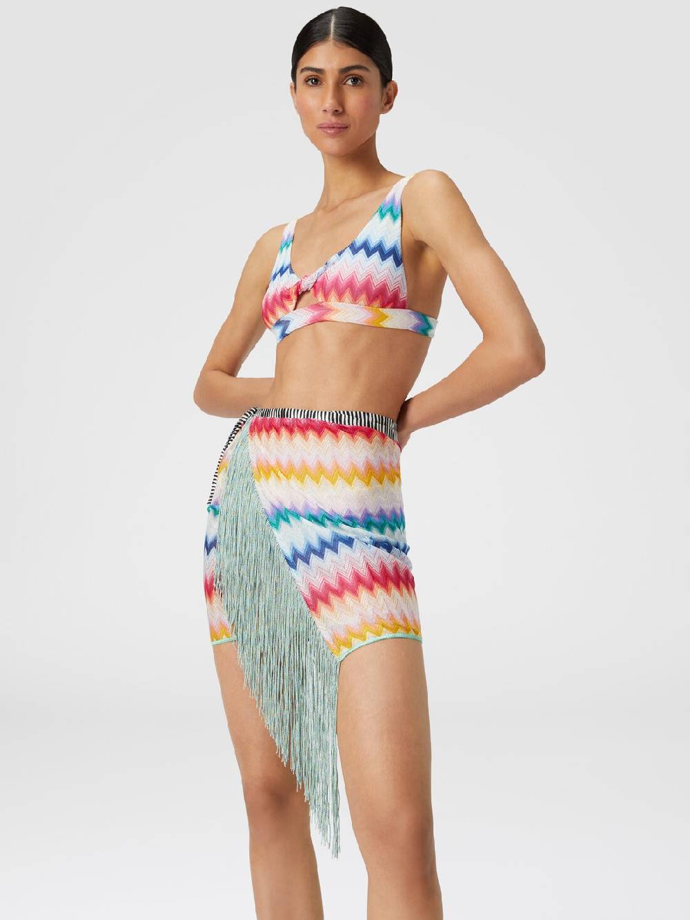 M Missoni Pareo in viscosa chevron con lurex Offerta Pasqua