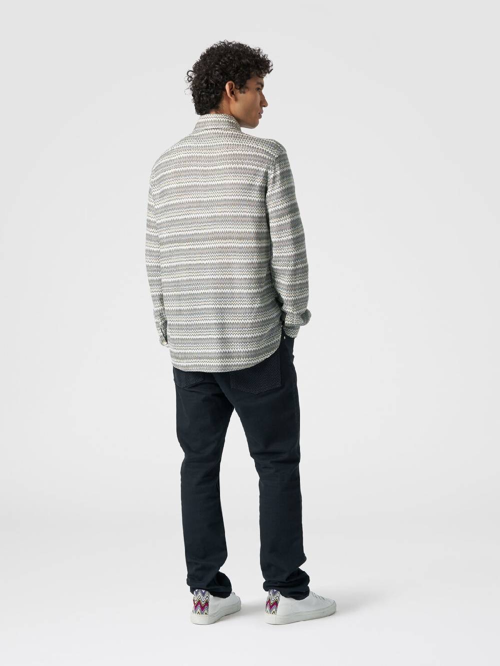 M Missoni Camicia a maniche lunghe in misto viscosa chevron Offerta Anniversario