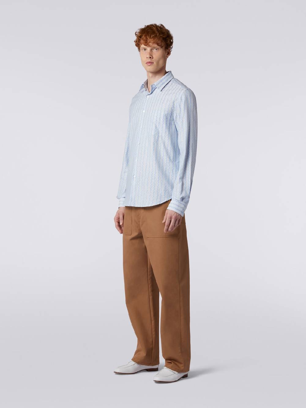 M Missoni Camicia a maniche lunghe in popeline di cotone Smaltimento dello stoccaggio