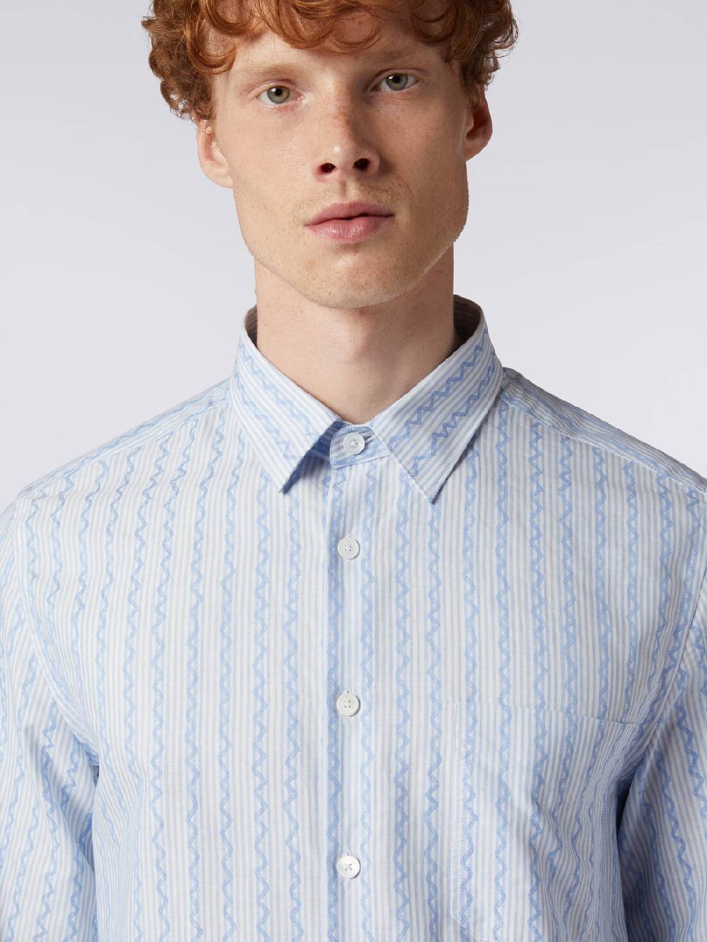 M Missoni Camicia a maniche lunghe in popeline di cotone Smaltimento dello stoccaggio