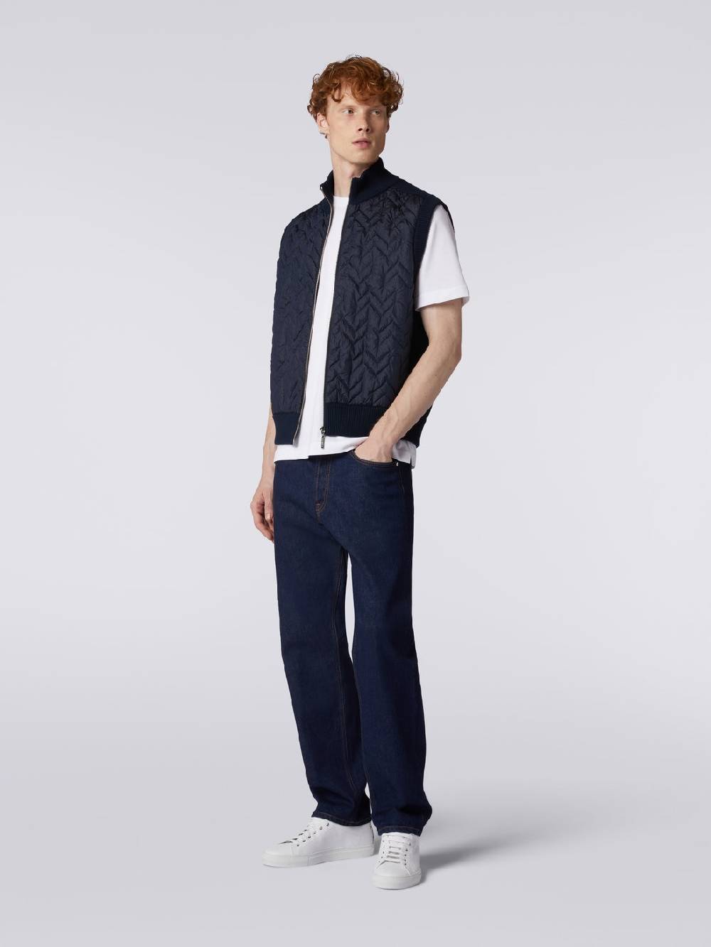 M Missoni Gilet impunturato a zig zag con parte posteriore e profili in maglia Offerta migliore