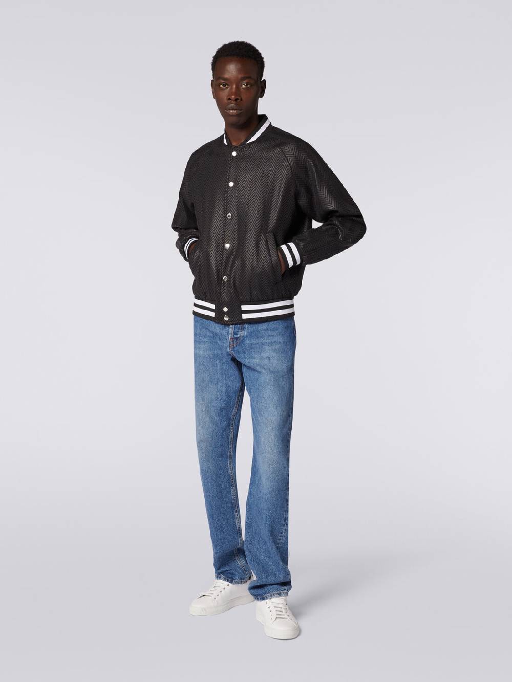 M Missoni Bomber in cotone e viscosa zig zag Online Outlet