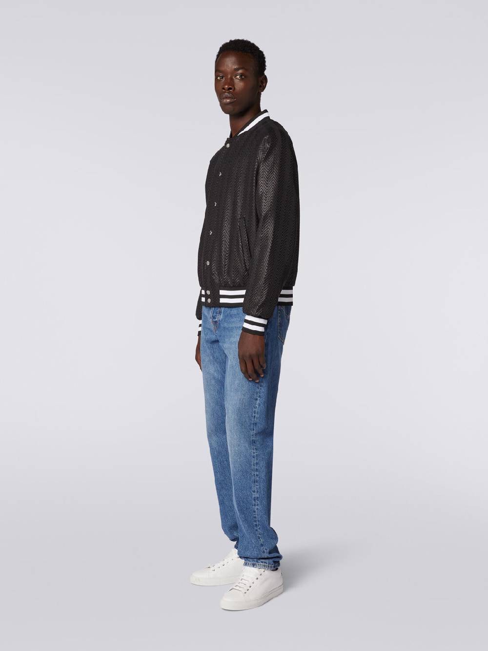 M Missoni Bomber in cotone e viscosa zig zag Online Outlet