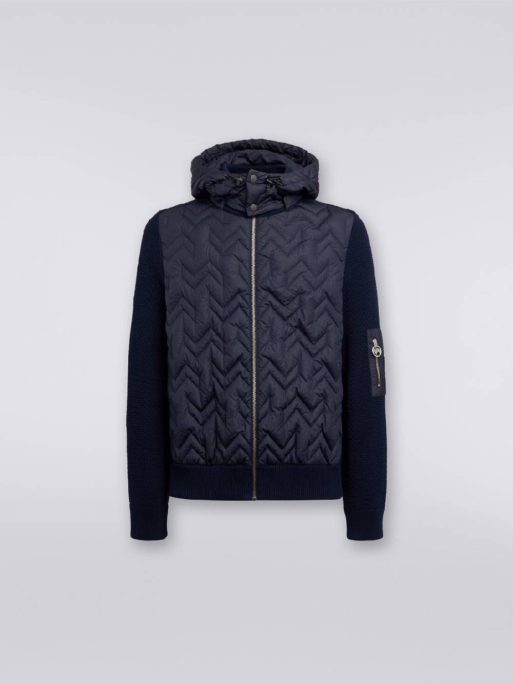 M Missoni Piumino in cotone e nylon con cappuccio