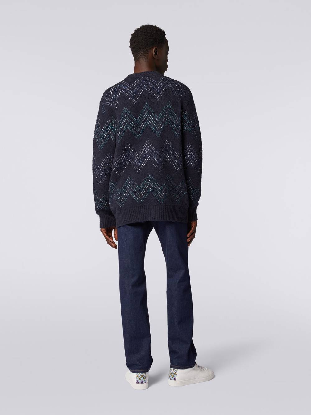 M Missoni Cardigan con scollatura a V in misto cotone zig zag Nuovi prodotti