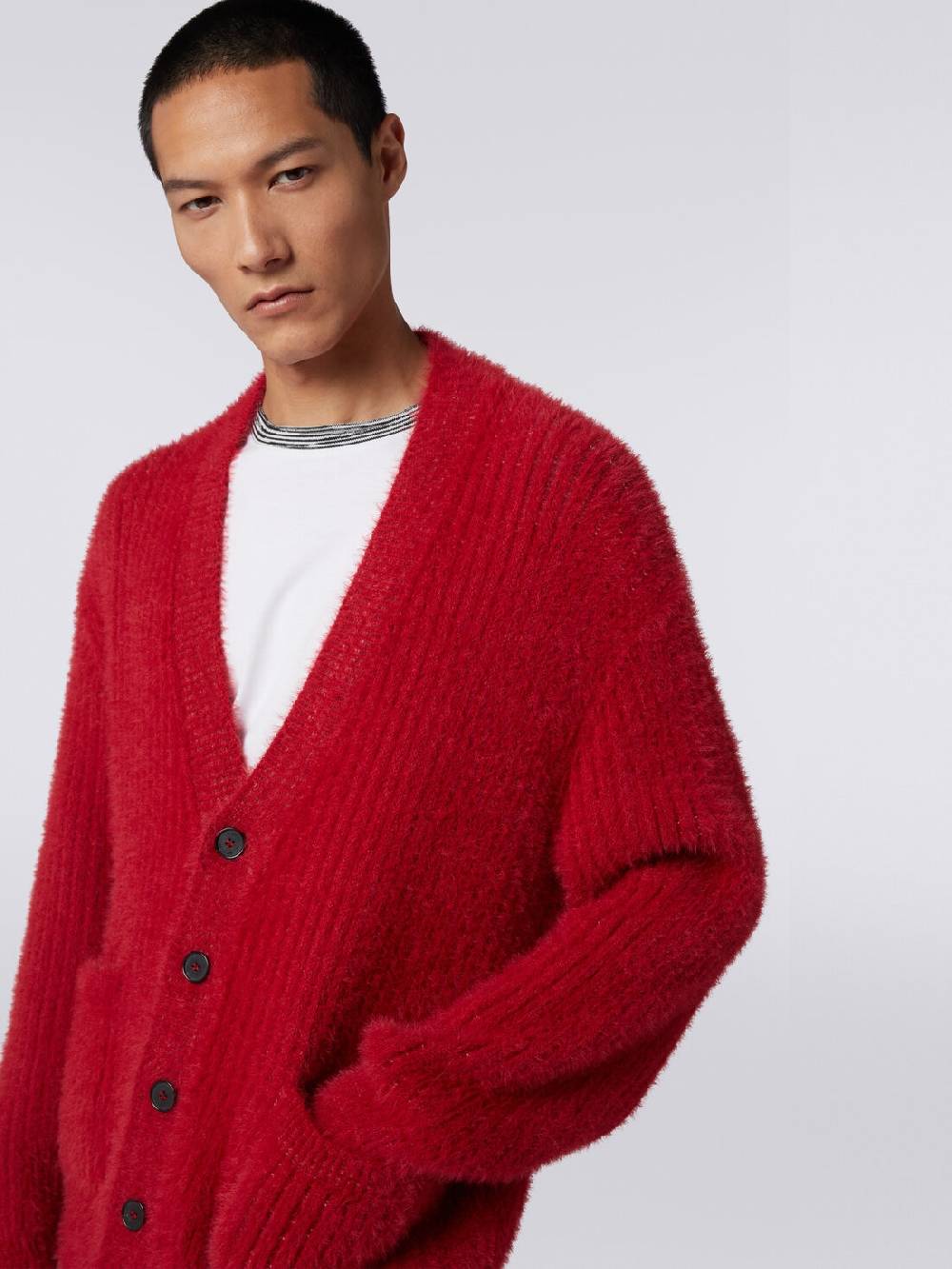 M Missoni Cardigan oversize in misto lana effetto pelo Bestseller