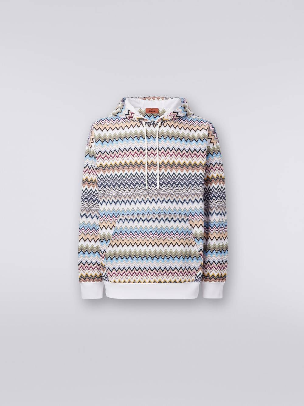 M Missoni Felpa con cappuccio in cotone zig zag Liquidazione
