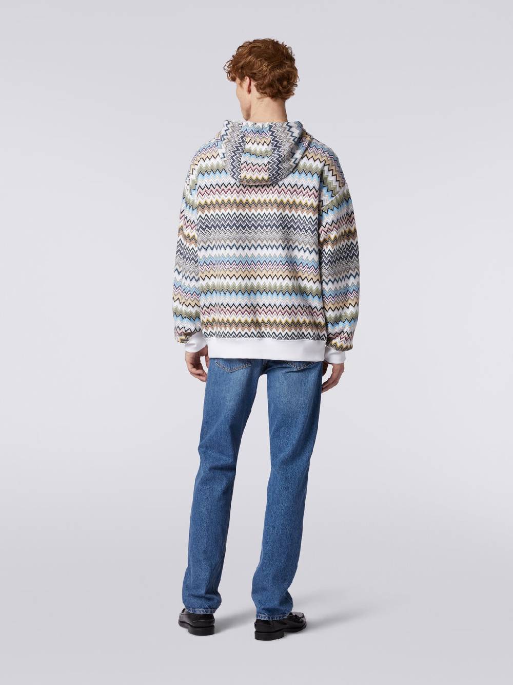 M Missoni Felpa con cappuccio in cotone zig zag Liquidazione