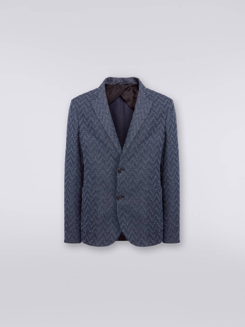 M Missoni Blazer monopetto in cotone zig zag Offerte giornaliere