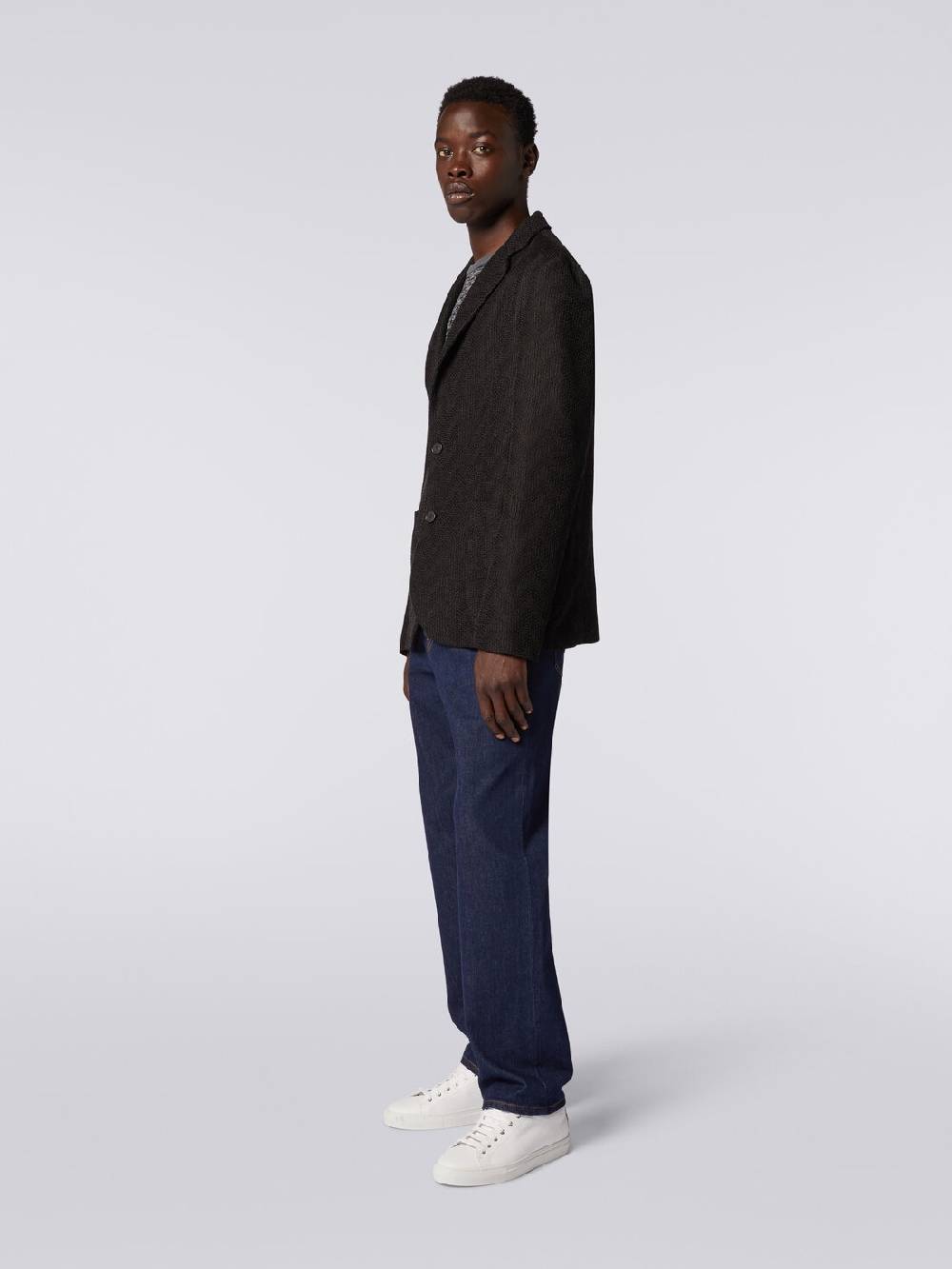 M Missoni Blazer monopetto in cotone chevron Sconti VIP