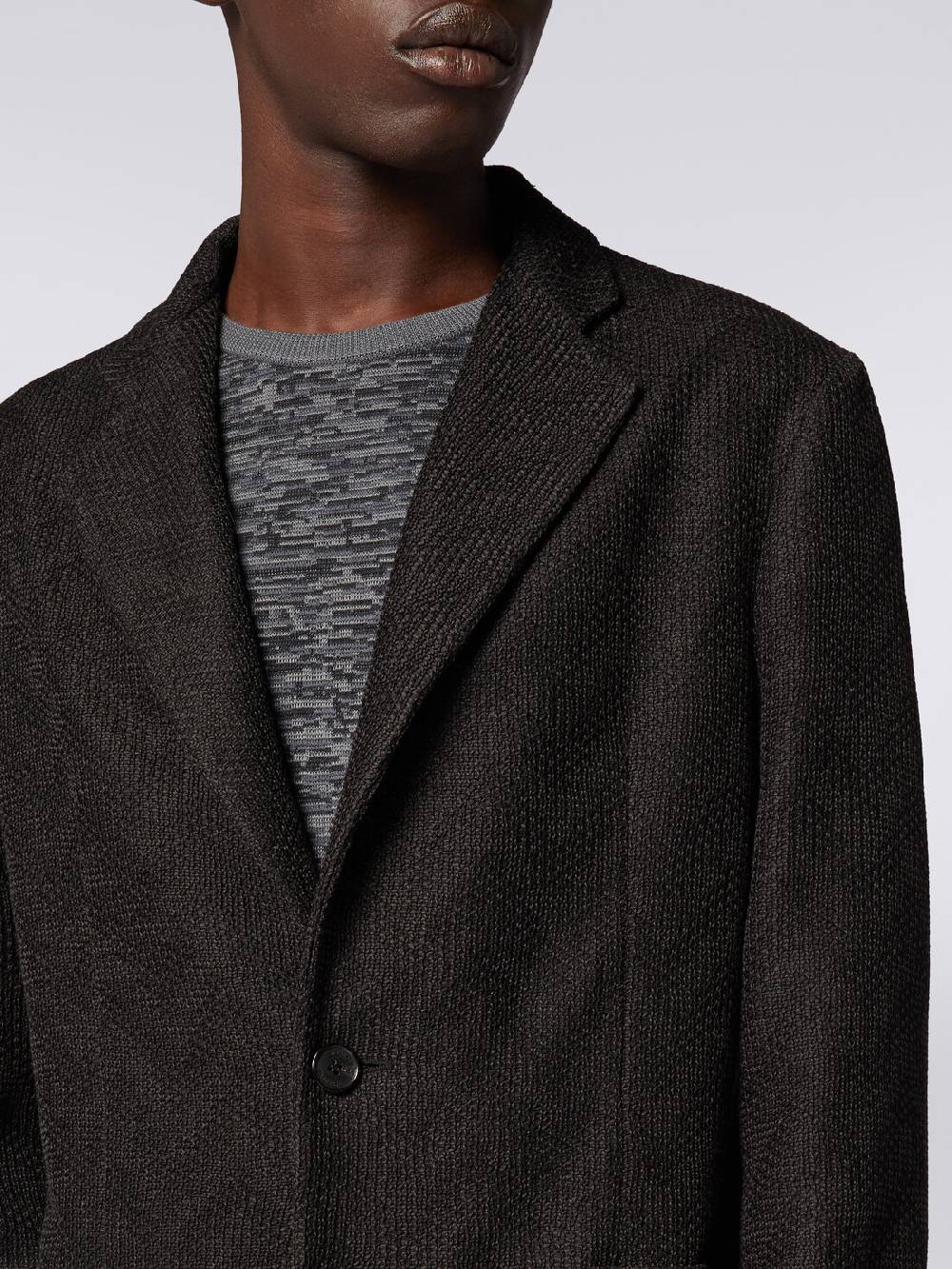 M Missoni Blazer monopetto in cotone chevron Sconti VIP