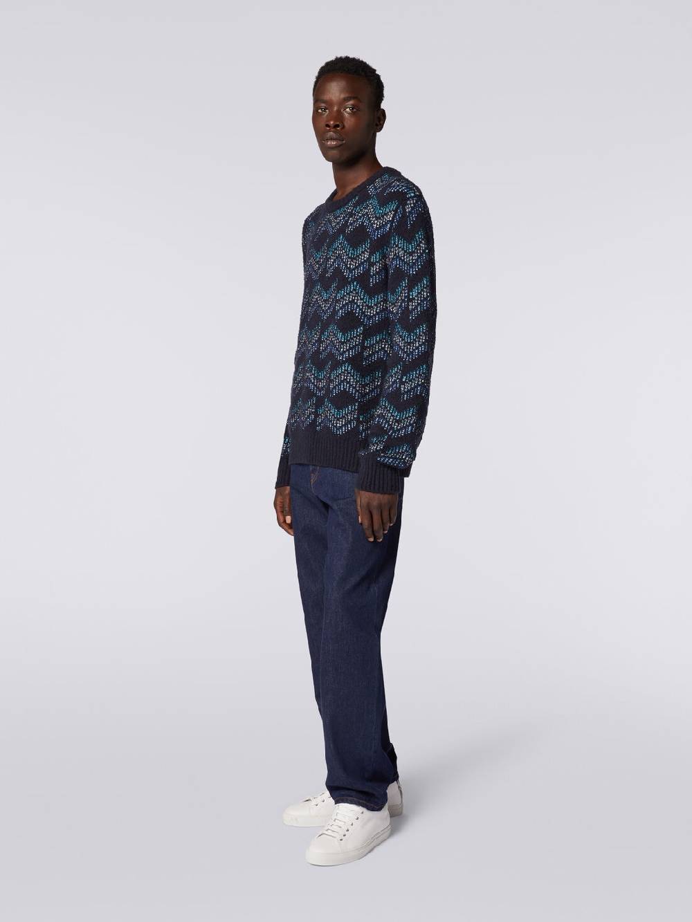 M Missoni Pullover girocollo in misto cotone motivo zig zag Ritorno libero