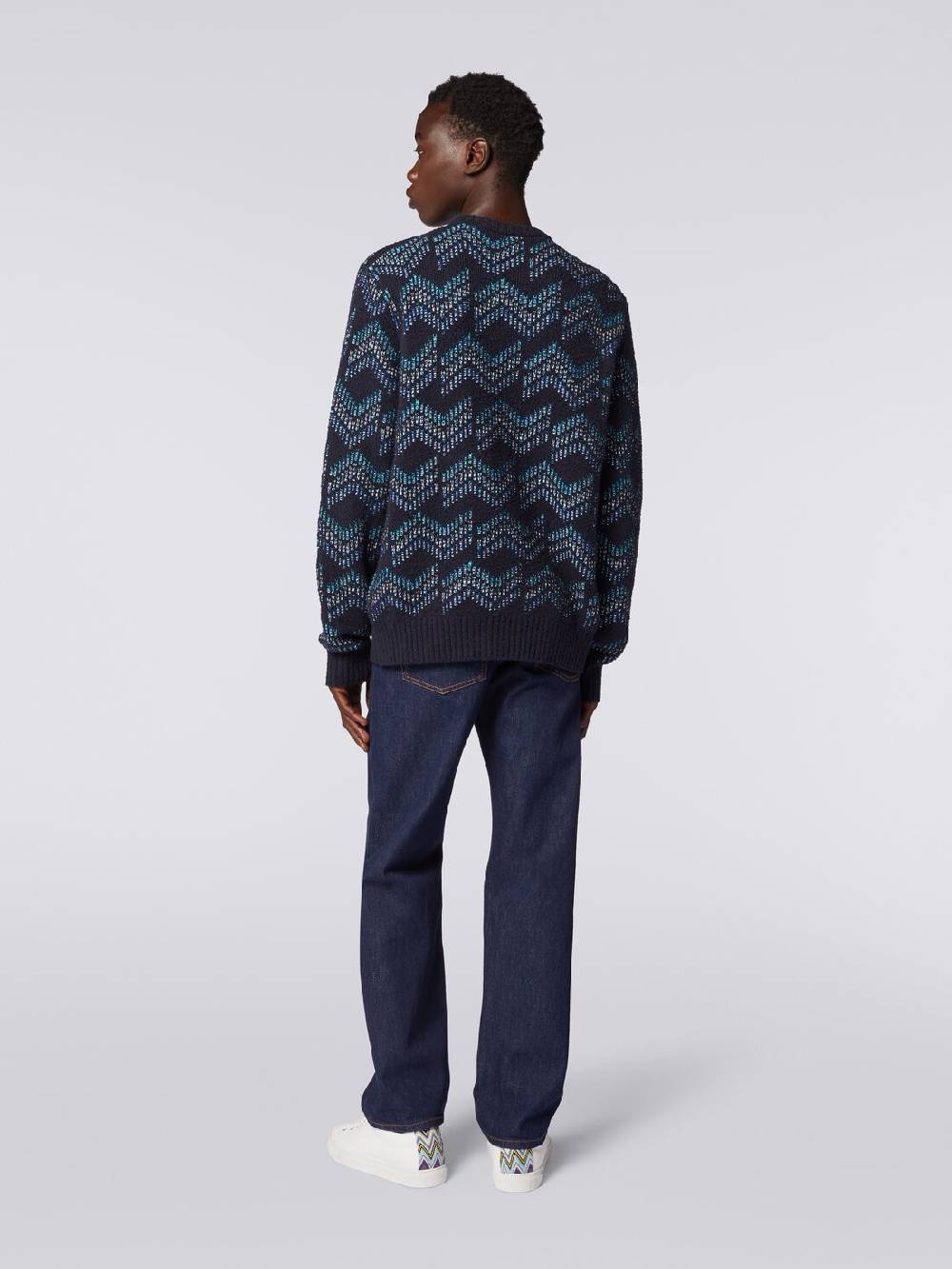 M Missoni Pullover girocollo in misto cotone motivo zig zag Ritorno libero