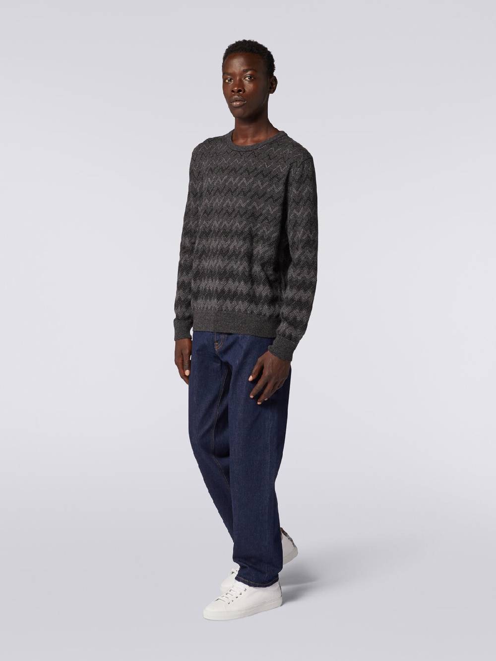 M Missoni Pullover girocollo in cachemire con zig zag Rilascio limitato
