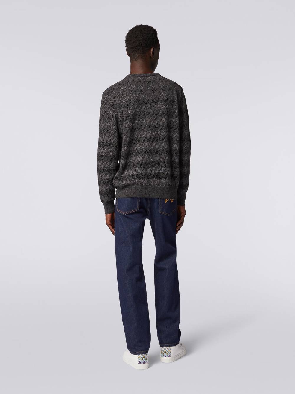 M Missoni Pullover girocollo in cachemire con zig zag Rilascio limitato
