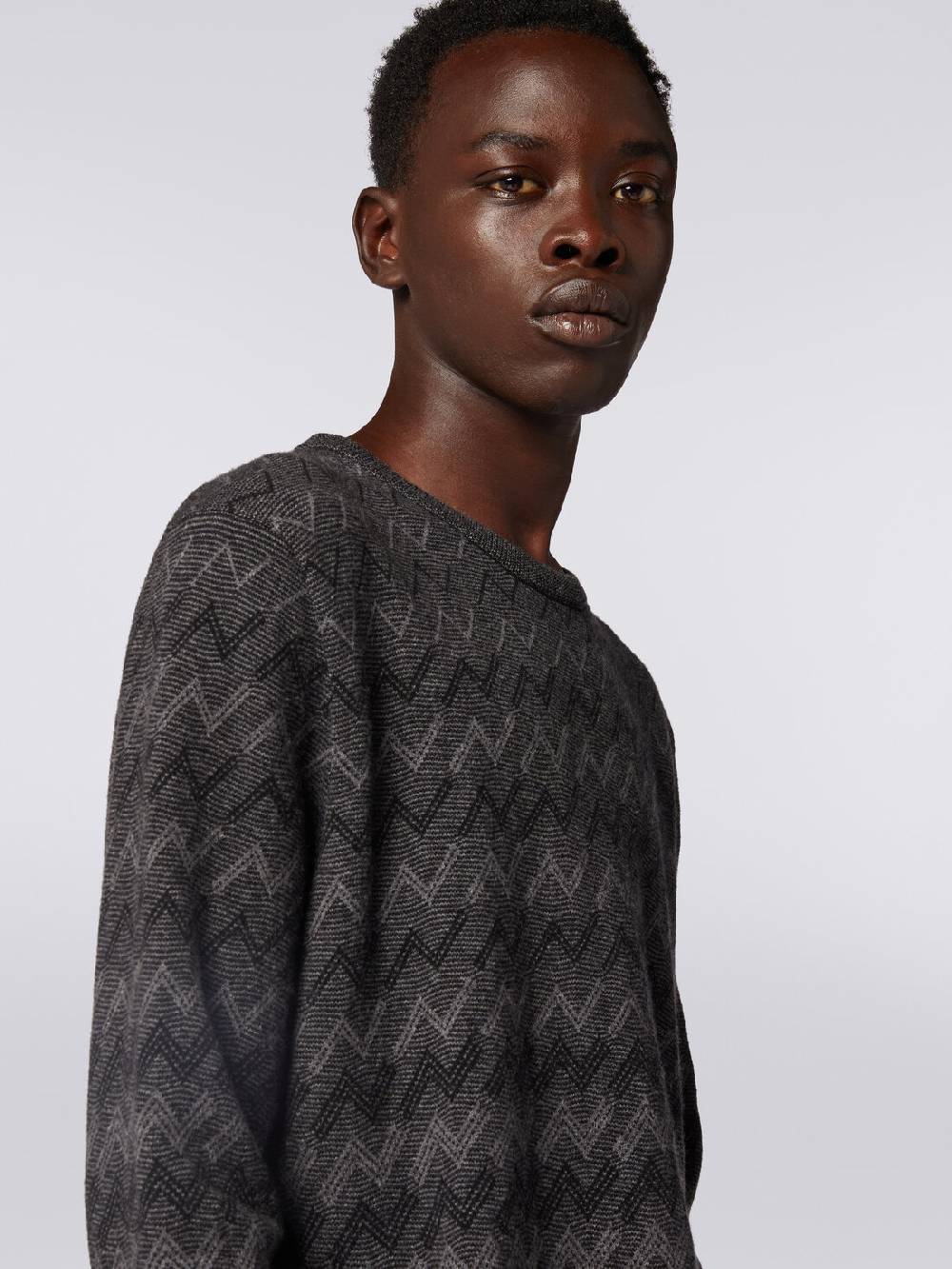 M Missoni Pullover girocollo in cachemire con zig zag Rilascio limitato